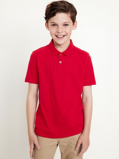 School Uniform Jersey Polo Shirt for Boys