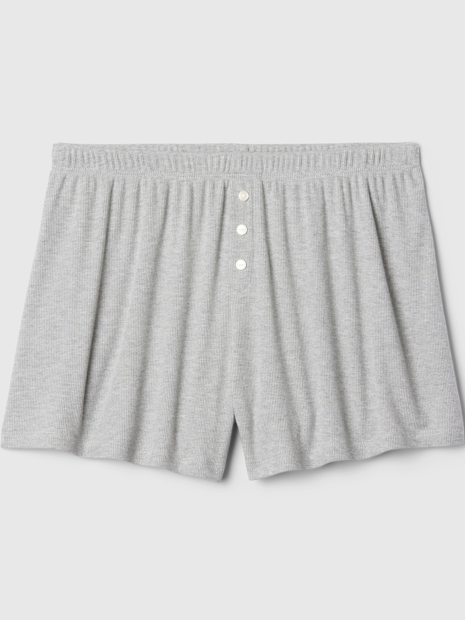 細リブ リラックス パジャマショートパンツ-3