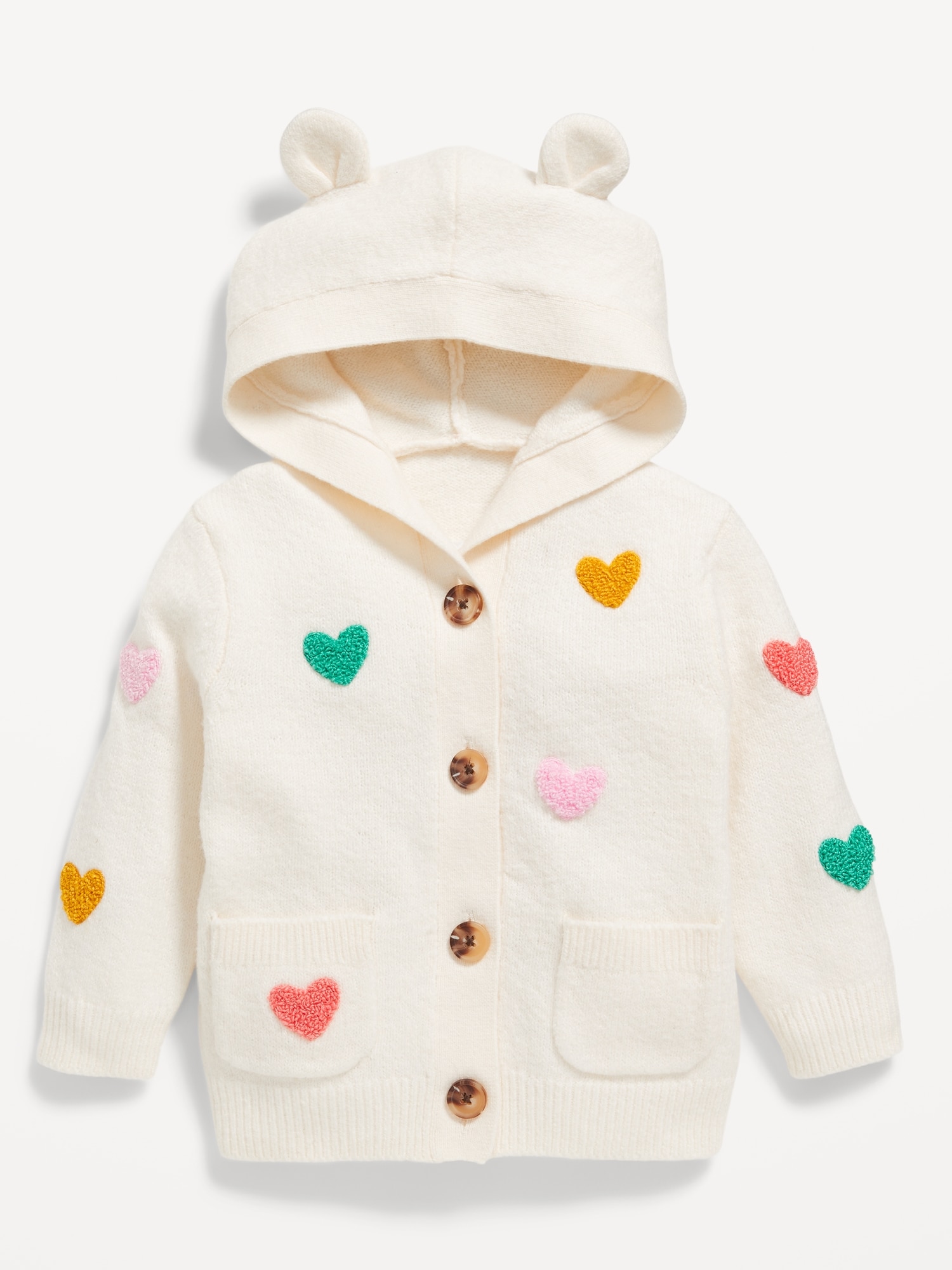 CHANDAIL SOSOFT BOUTONNÉ À L'AVANT AVEC OREILLES DE CRÉATURES POUR BÉBÉ