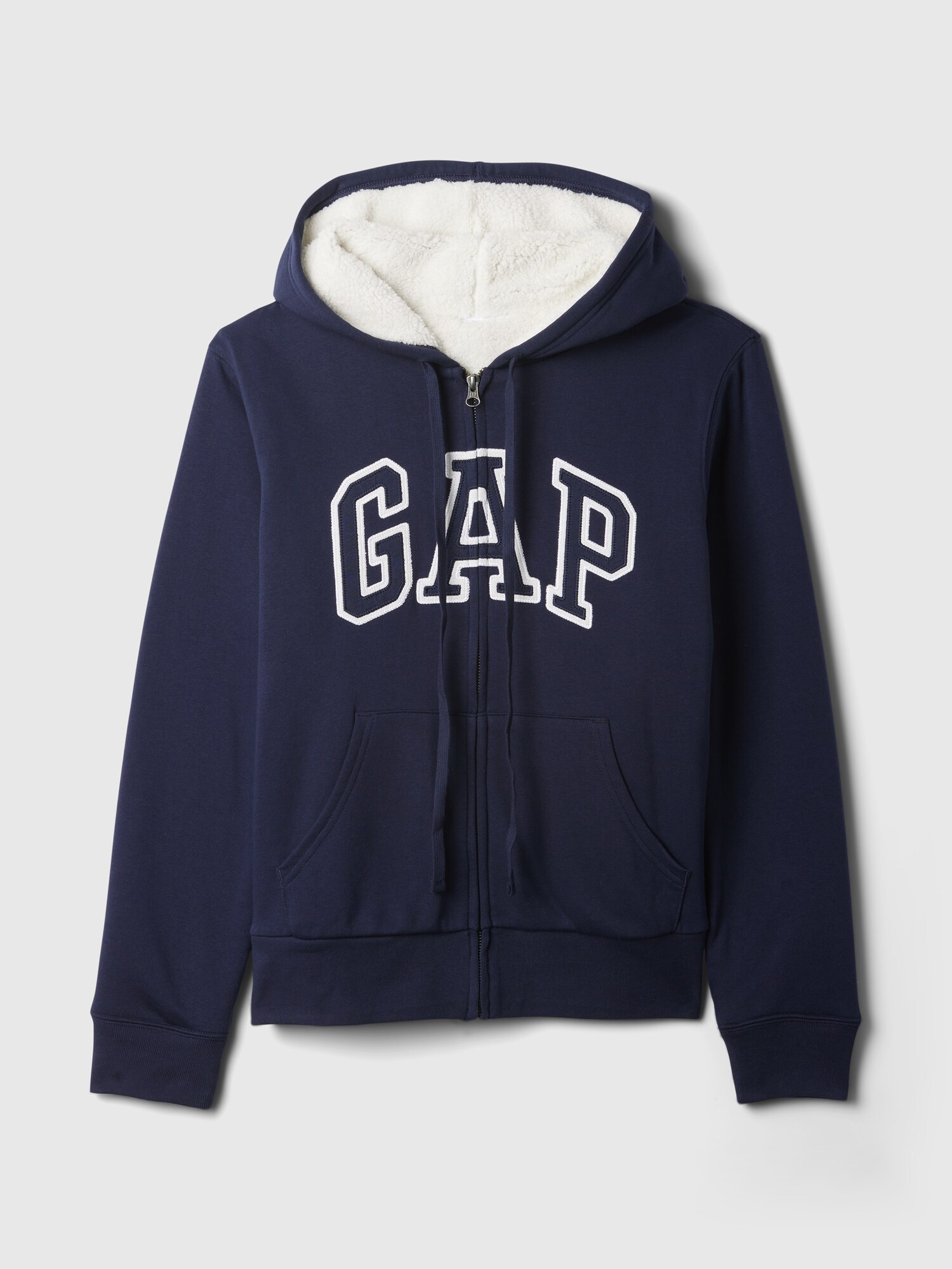 GAPロゴ 裏ボア ジップアップパーカー GAPロゴ 裏ボア ジップアップパーカー