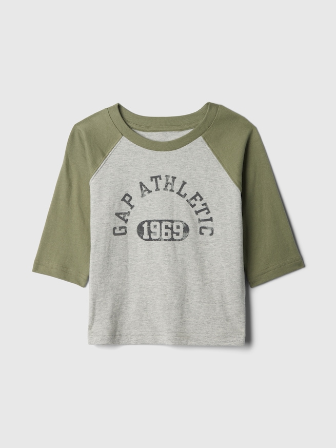 babyGap GAP ATHLETICロゴ ラグランTシャツ-0