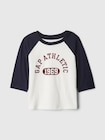 babyGap GAP ATHLETICロゴ ラグランTシャツ-0