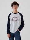 GAP ATHLETICロゴ ラグランTシャツ (キッズ)-0