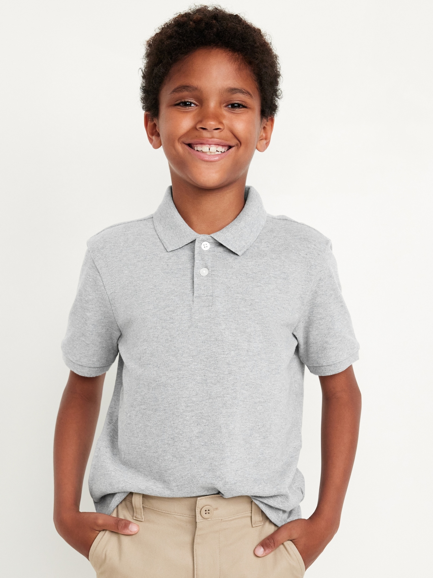 POLO D'UNIFORME EN PIQUÉ BUILT-IN FLEX POUR GARÇON