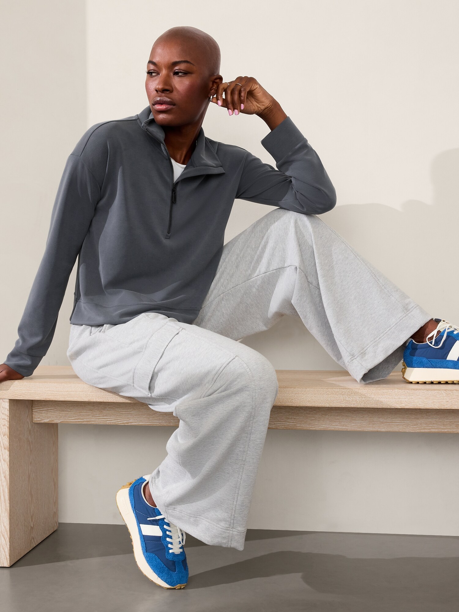 ATHLETA ジップアップジャケット M Zip Up Sweaters | Athleta