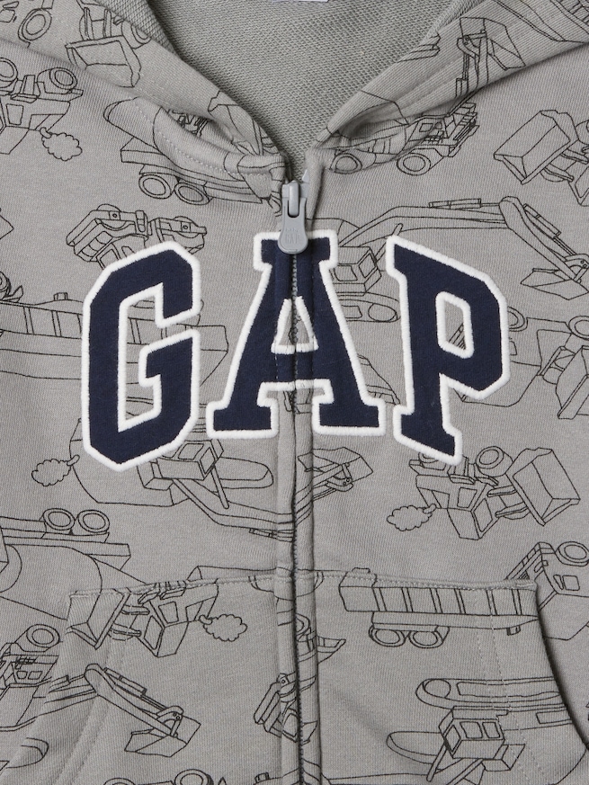 babyGap リラックス GAPロゴ ジップアップパーカー-2