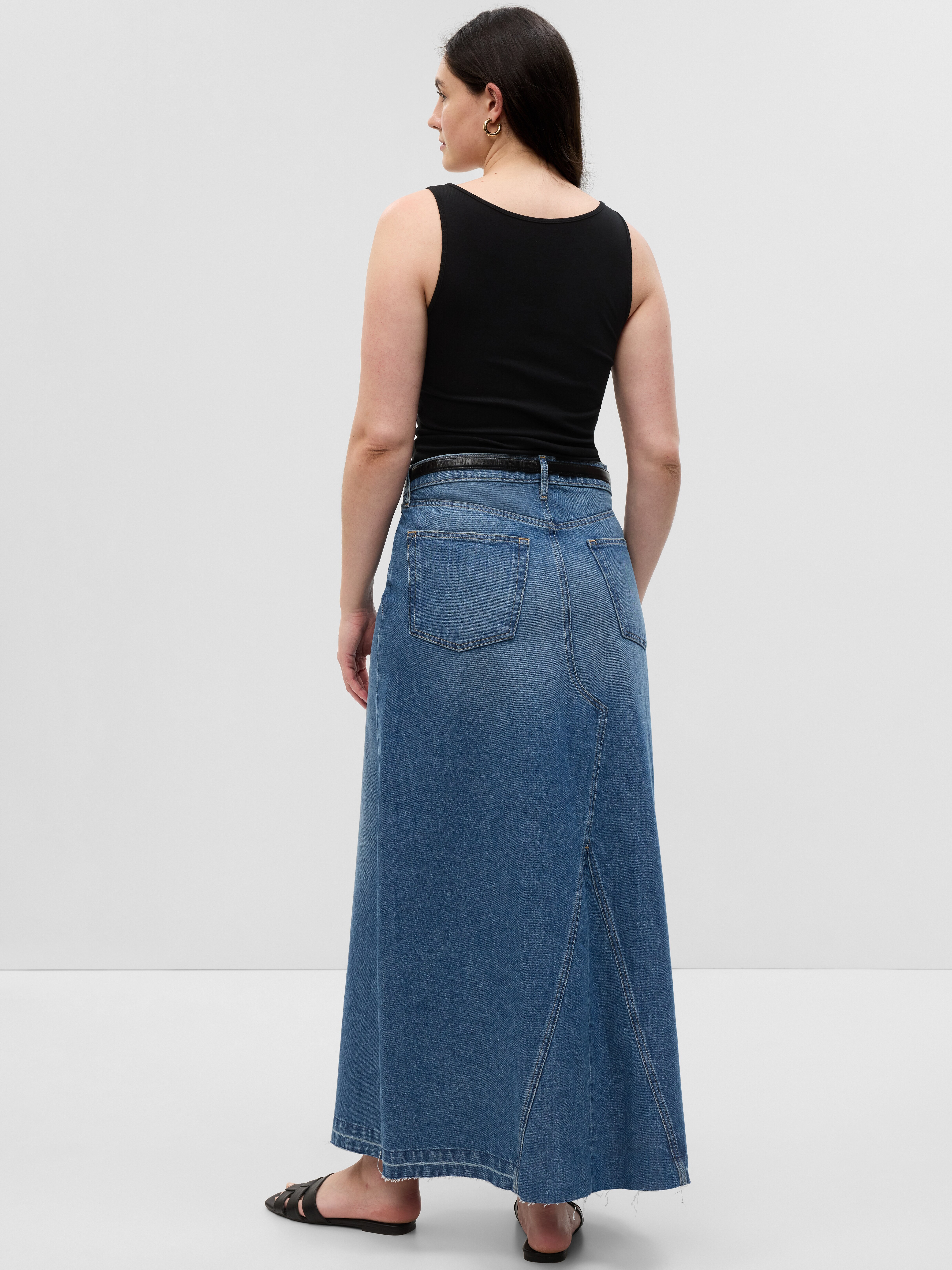 スカート hejokr Maxi Denim Dungarees Skirt cn55998511.png