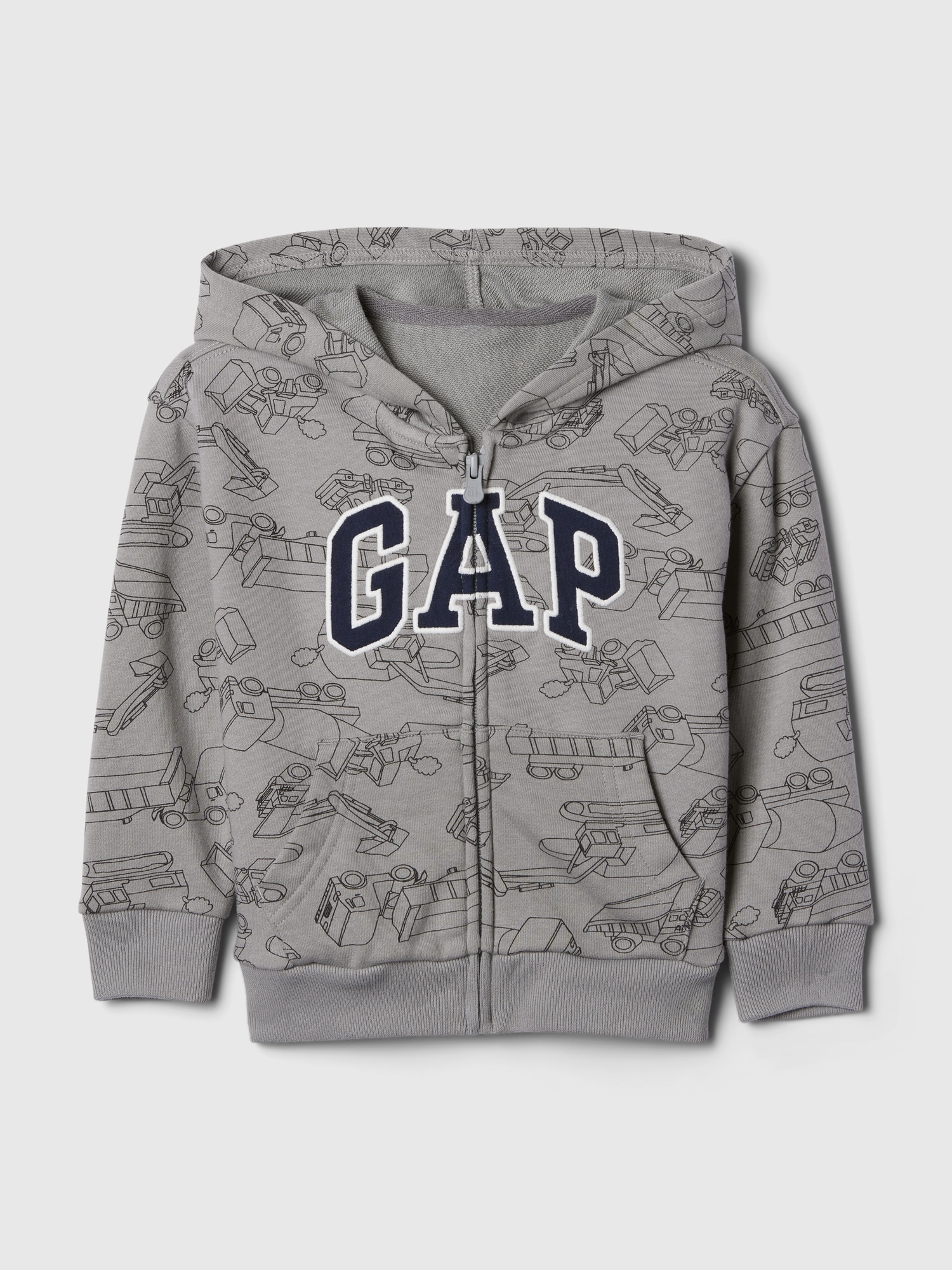 Babygap リラックス Gapロゴ ジップアップパーカー