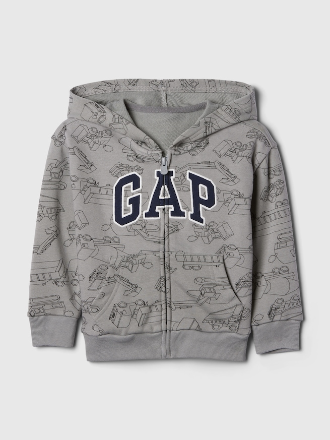 babyGap リラックス GAPロゴ ジップアップパーカー-0