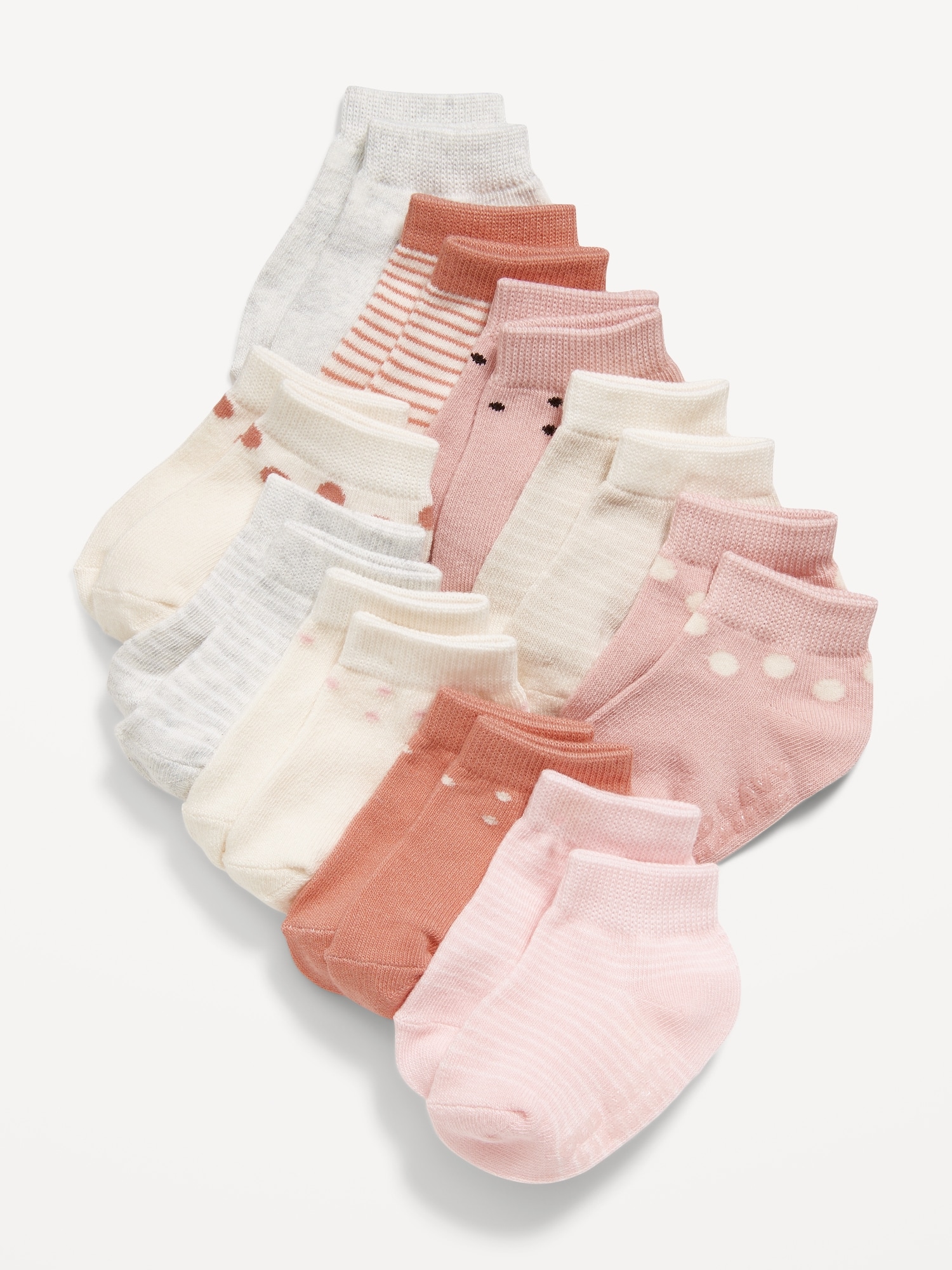 SOCQUETTES UNISEXES POUR TOUT-PETIT ET BÉBÉ (PAQUET DE 10 PAIRES)