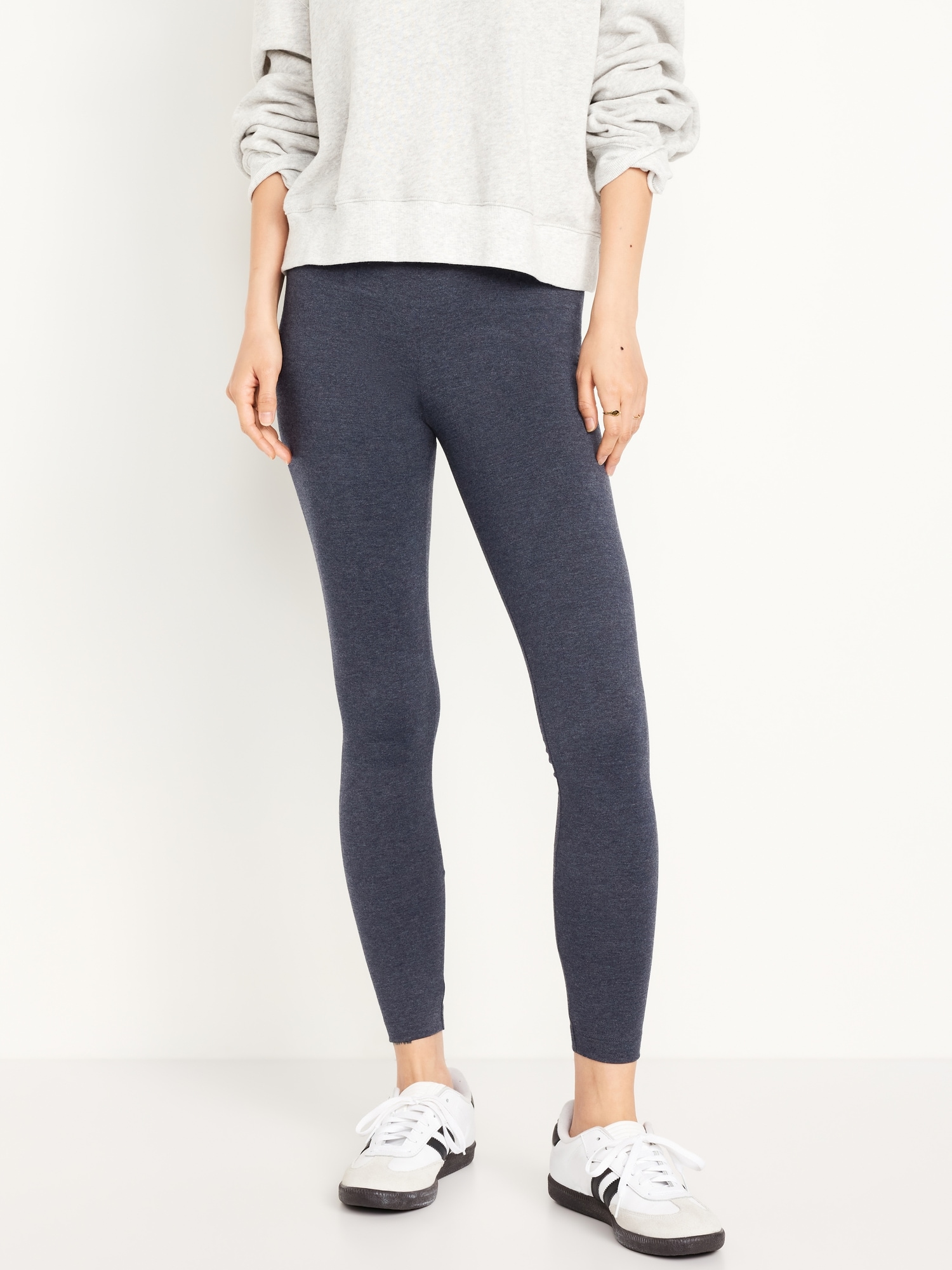 Mid-Rise Jersey Fashion Layering Leggings