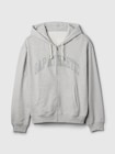 ヘビーウェイト GAP ATHLETICロゴ ジップアップパーカー-4