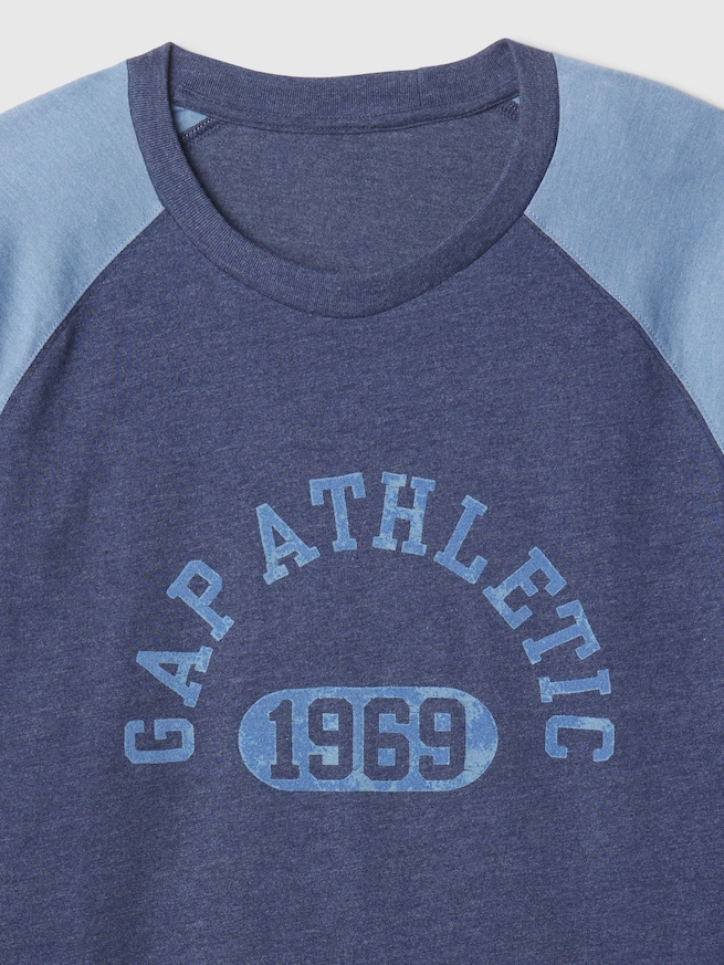 GAP ATHLETICロゴ ラグランTシャツ(ユニセックス)-3