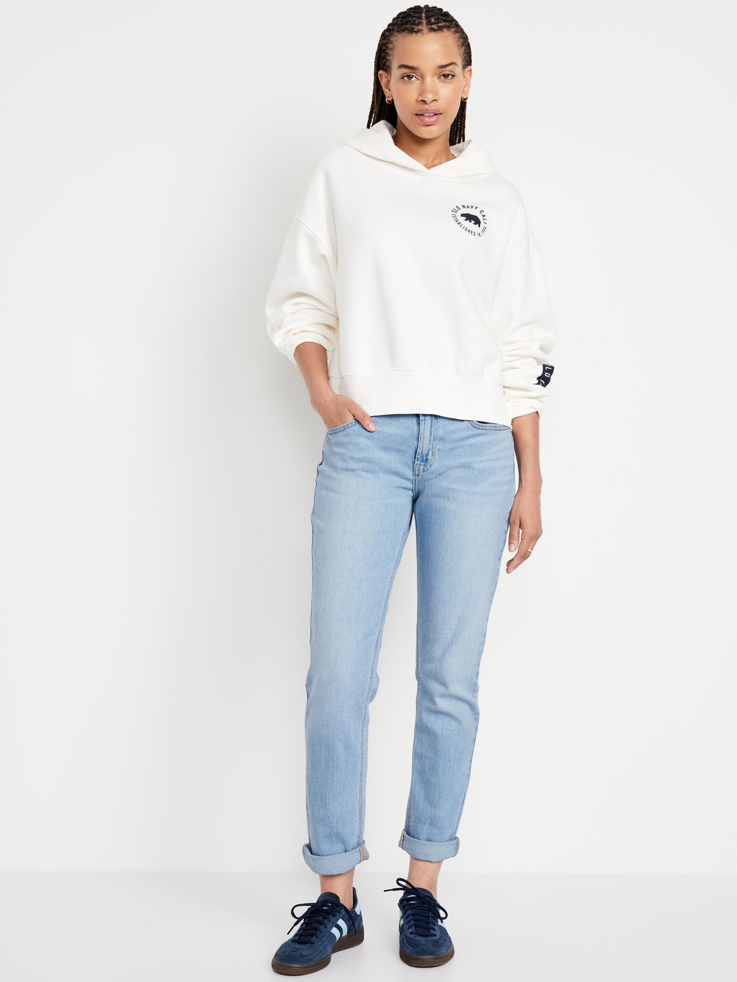 JEAN WOW BOYFRIEND DROIT À TAILLE MI-BASSE