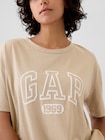 オーガニックコットン オーバーサイズ ボーイフレンド　GAPロゴ Tシャツ-3