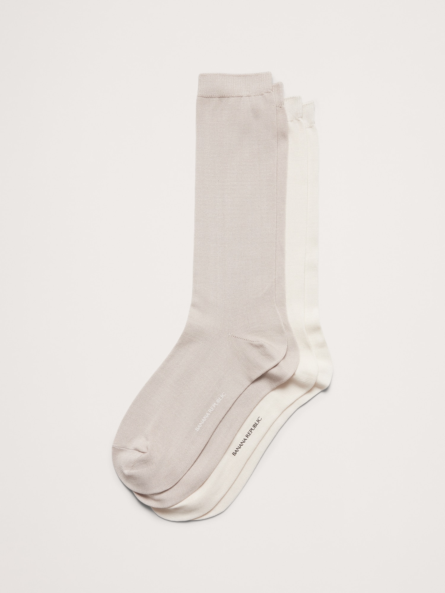 CHAUSSETTES HABILLÉES EN MÉLANGE DE SOIE (PAQUET DE DEUX PAIRES)
