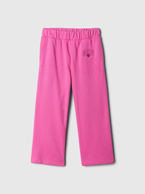 PANTALON À JAMBE LARGE EN COTON OUATÉ VINTAGEDOUX AVEC LOGO POUR BÉBÉ ET TOUT-PETIT