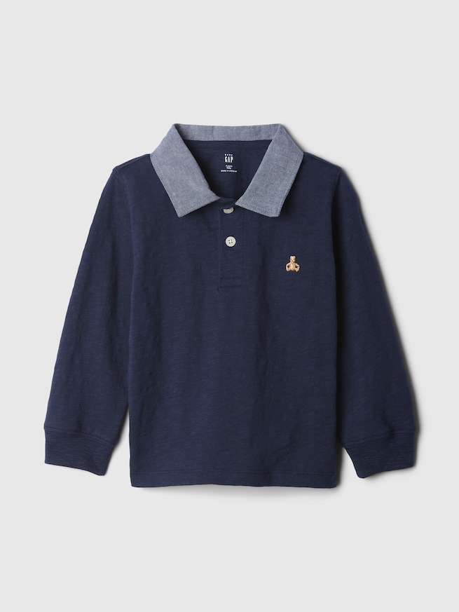 babyGap シャンブレー ポロシャツ-0