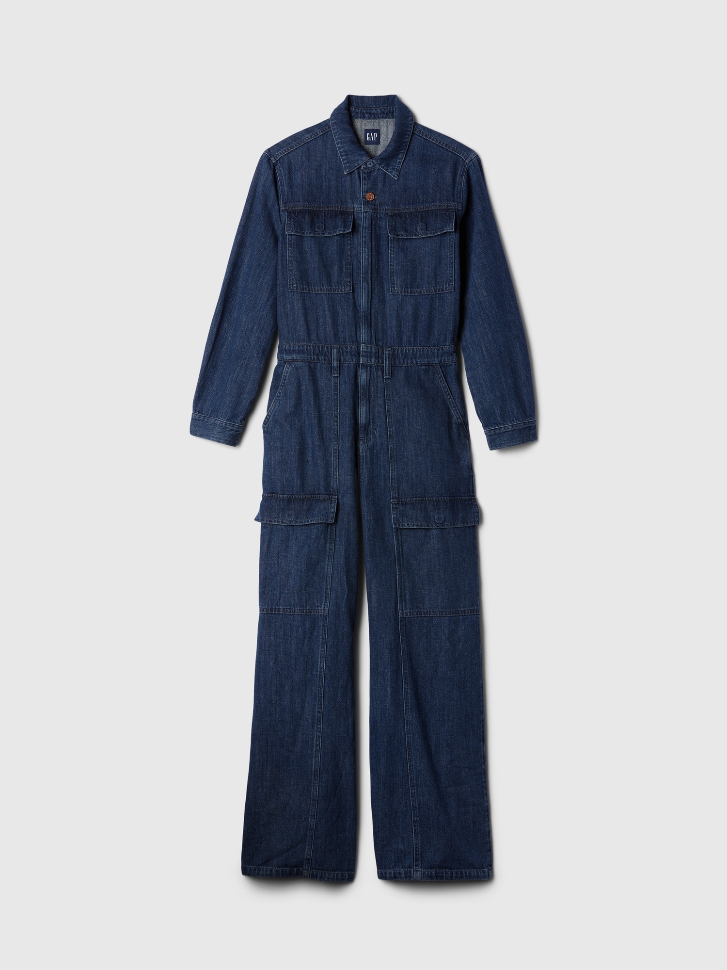 GAP デニム カーゴ ジャンプスーツ, Dark Wash, Size 0 (JP 7)