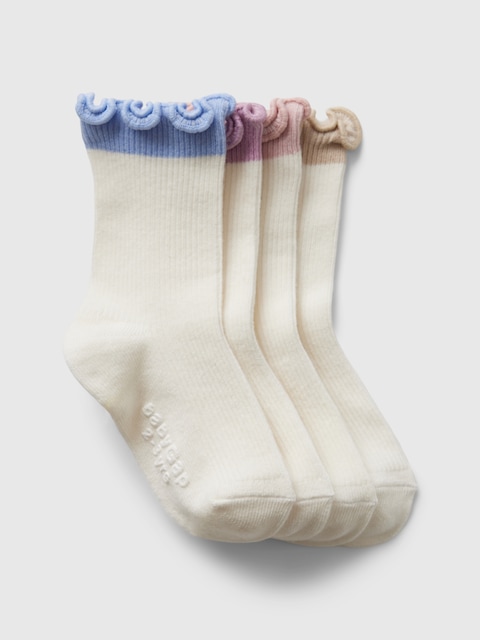 CHAUSSETTES À VOLANTS POUR BÉBÉ ET TOUT-PETIT (PAQUET DE 4 PAIRES)