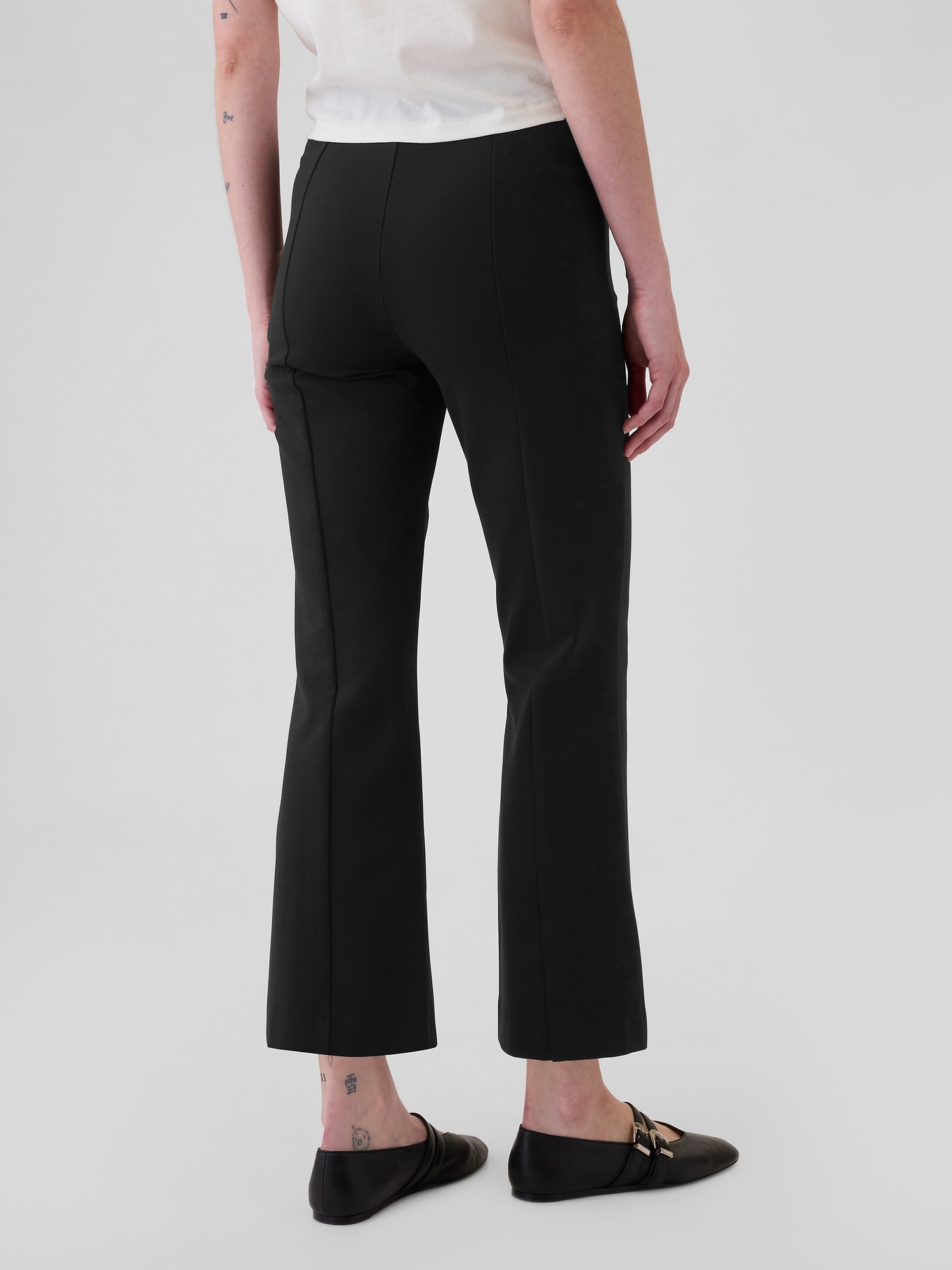 High Rise Double Knit Crop Kick Pants