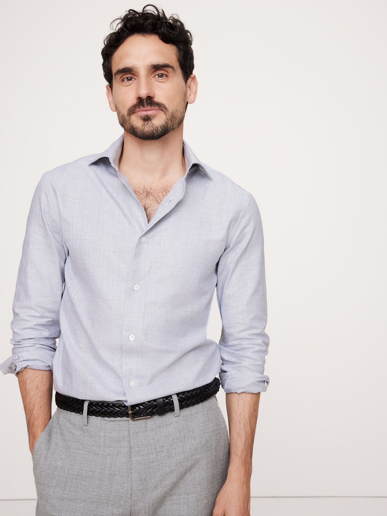 CHEMISE HABILLÉE AJUSTÉE EN POPELINE ITALIENNE