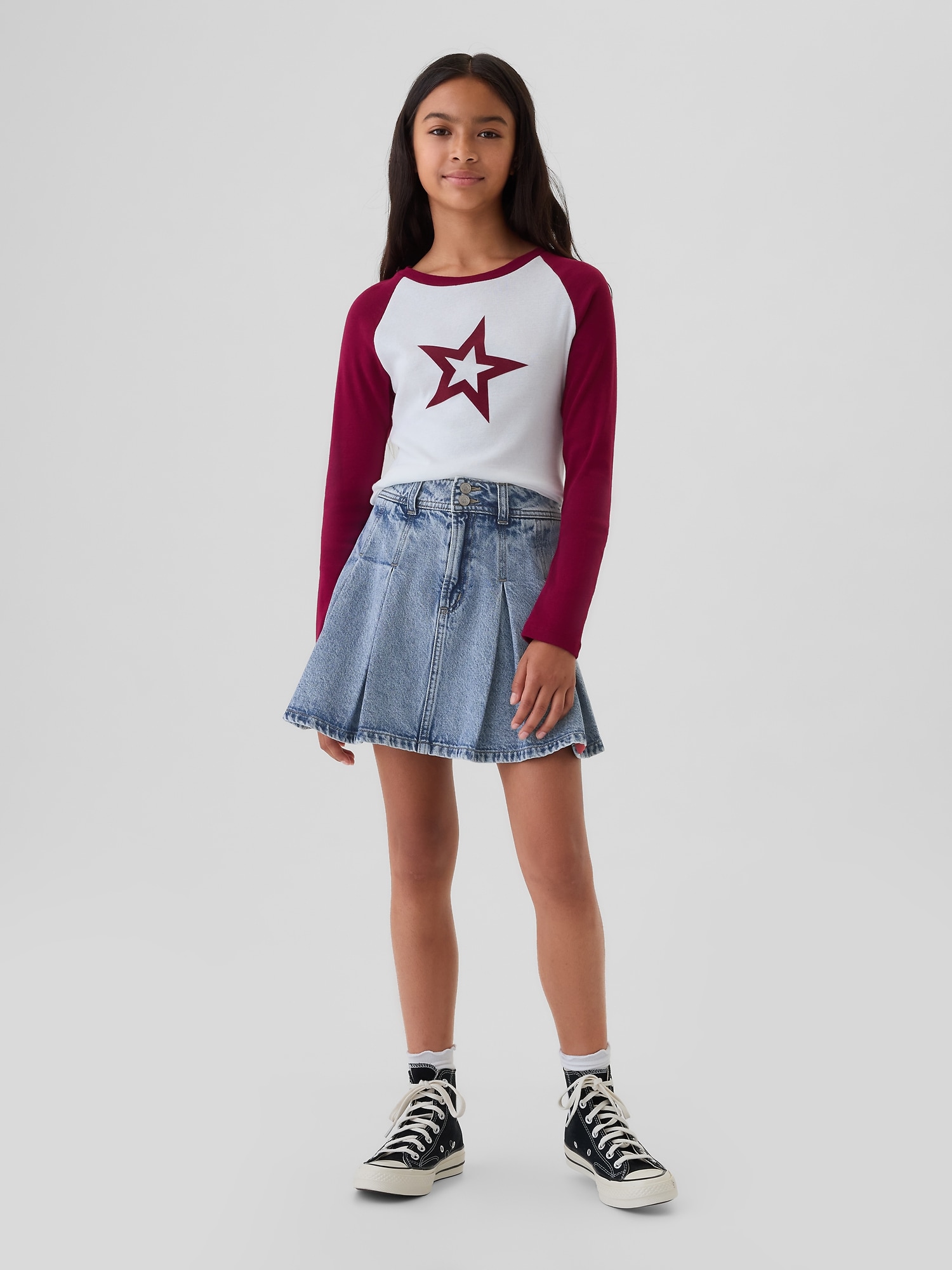 Gap × American Girl プリーツデニムスカート (キッズ)