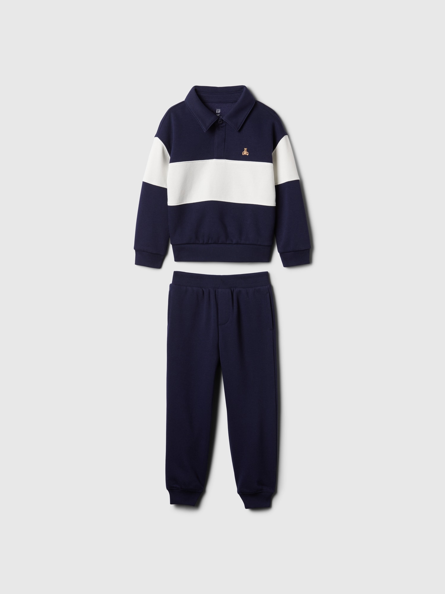 babyGap ヴィンテージソフト リラックス ラグビー スウェットセットアップ