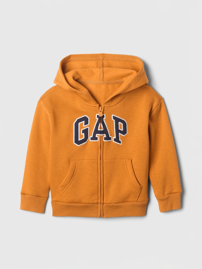 babyGap リラックス GAPロゴ ジップアップパーカー-0