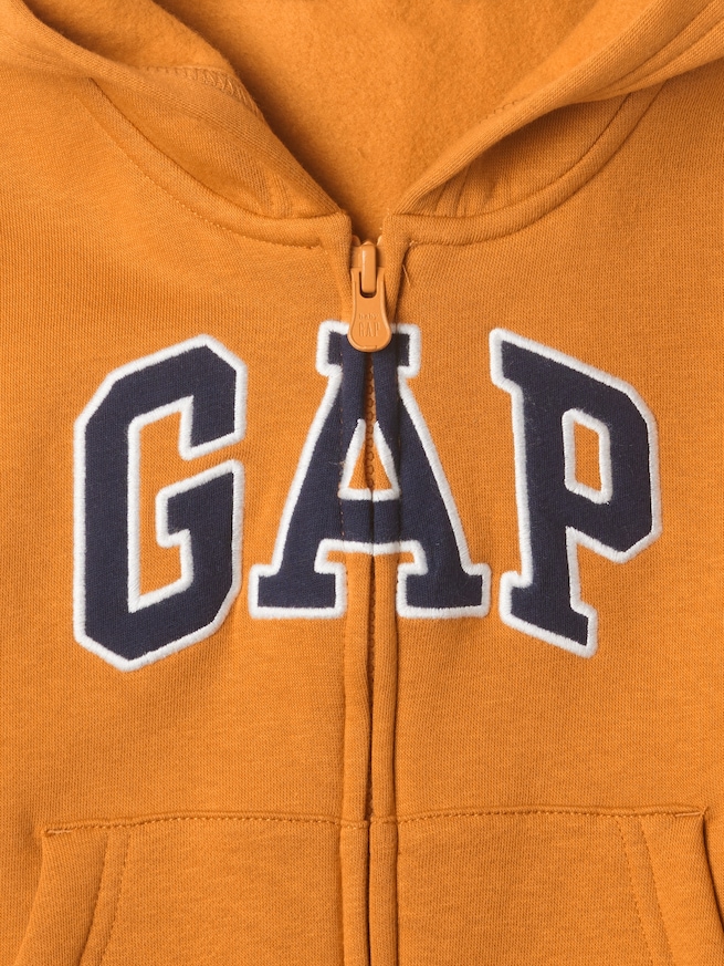 babyGap リラックス GAPロゴ ジップアップパーカー-2