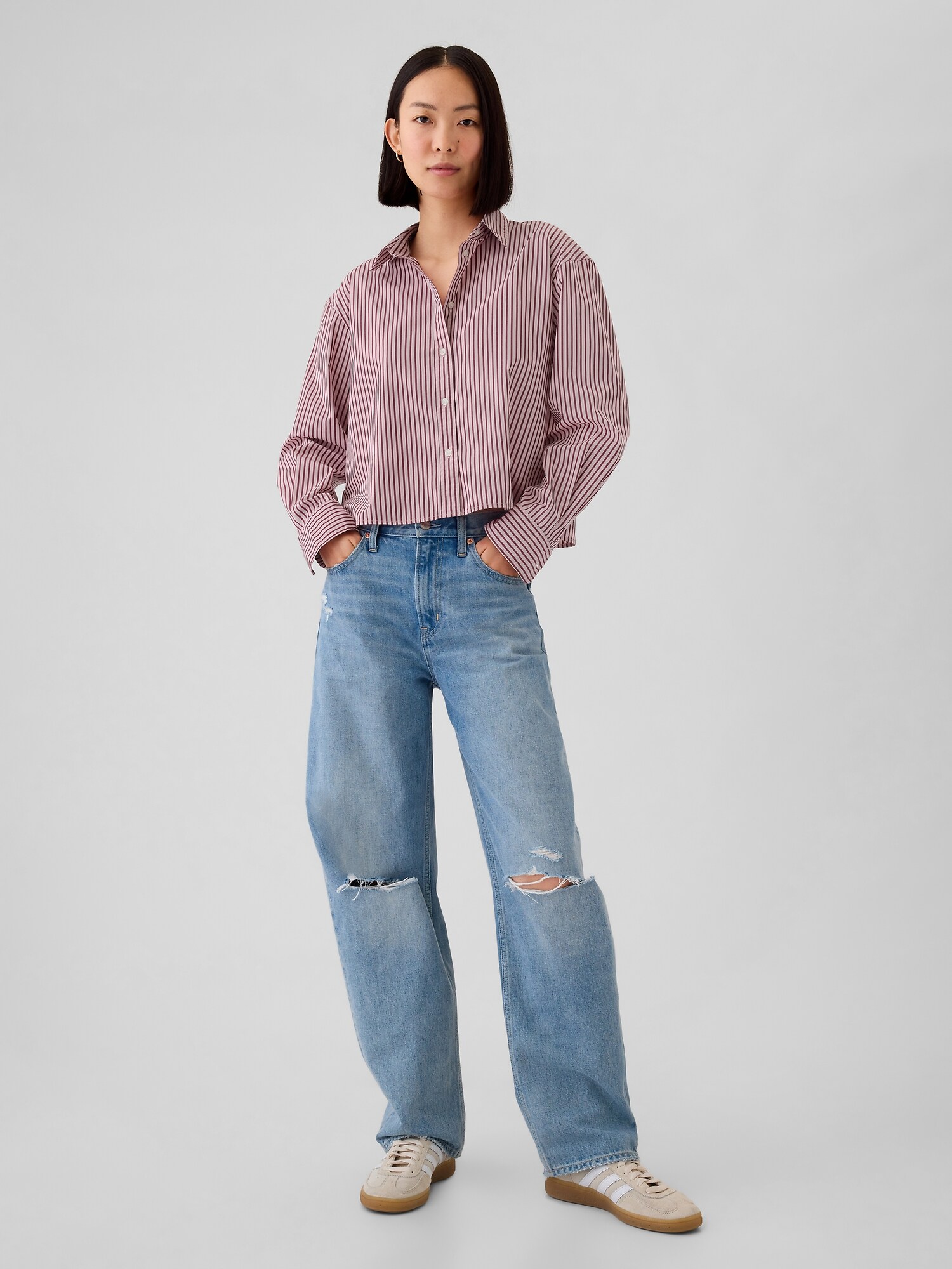 Patou | オーガニックコットンデニム クロップドシャツ