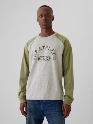 GAP ATHLETICロゴ ラグランTシャツ