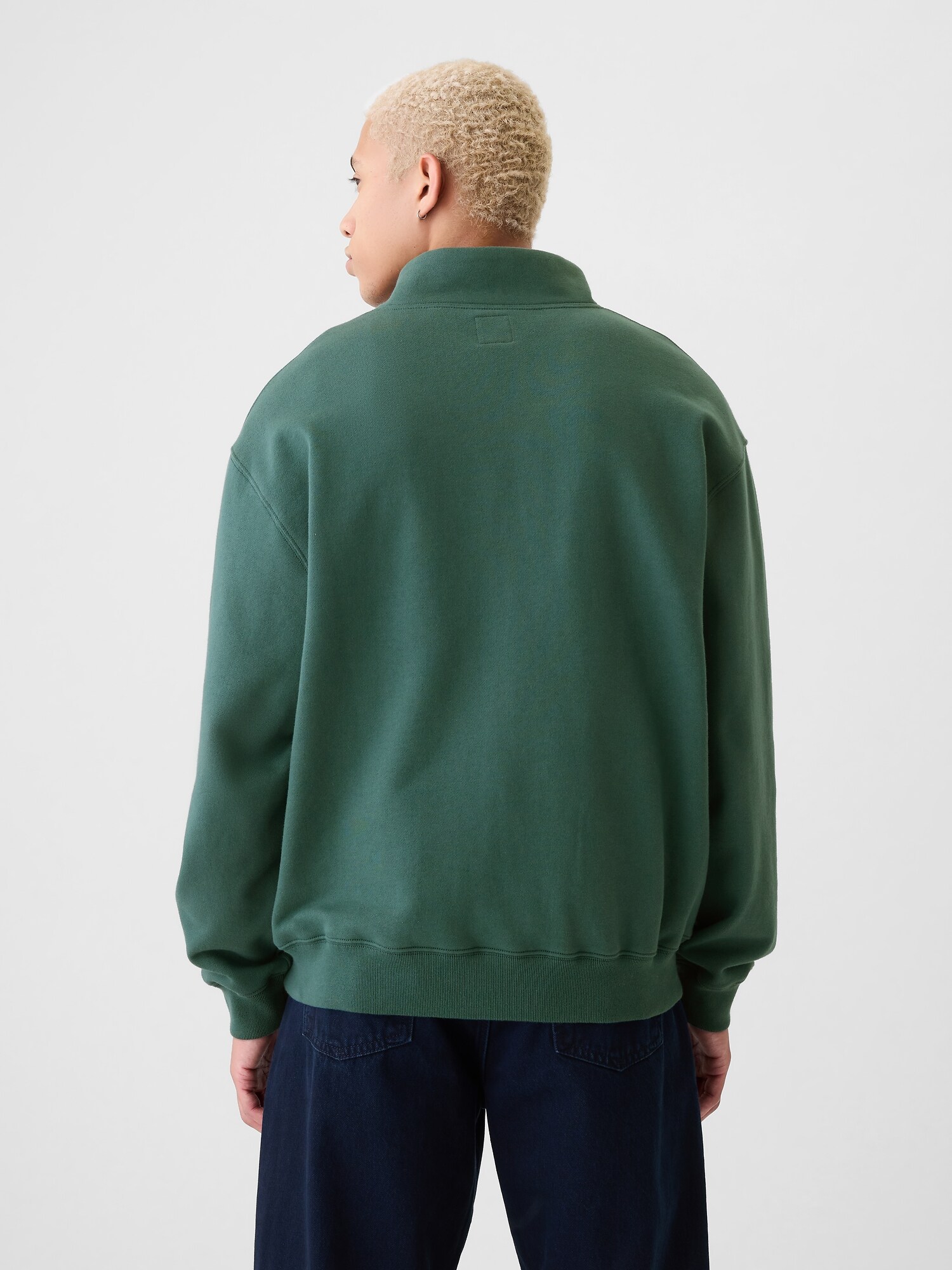 セール】GAPロゴ ハーフジップアップ プルオーバー（スウェット