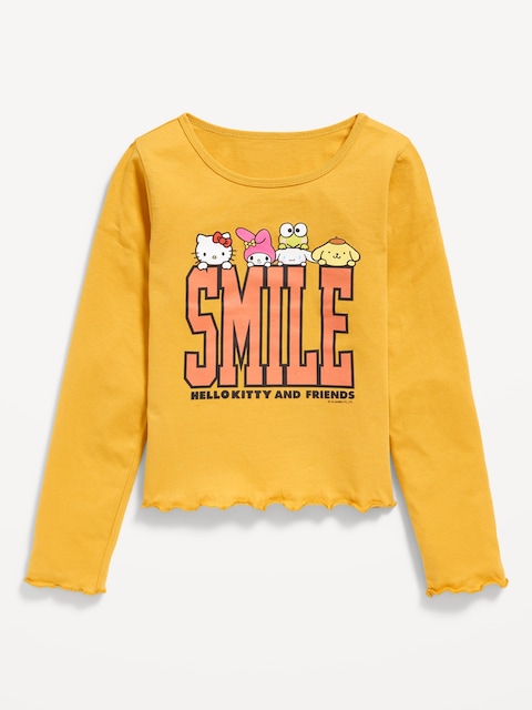 T-SHIRT À IMPRIMÉ SOUS LICENCE AVEC BORDURE ONDULÉE POUR FILLE