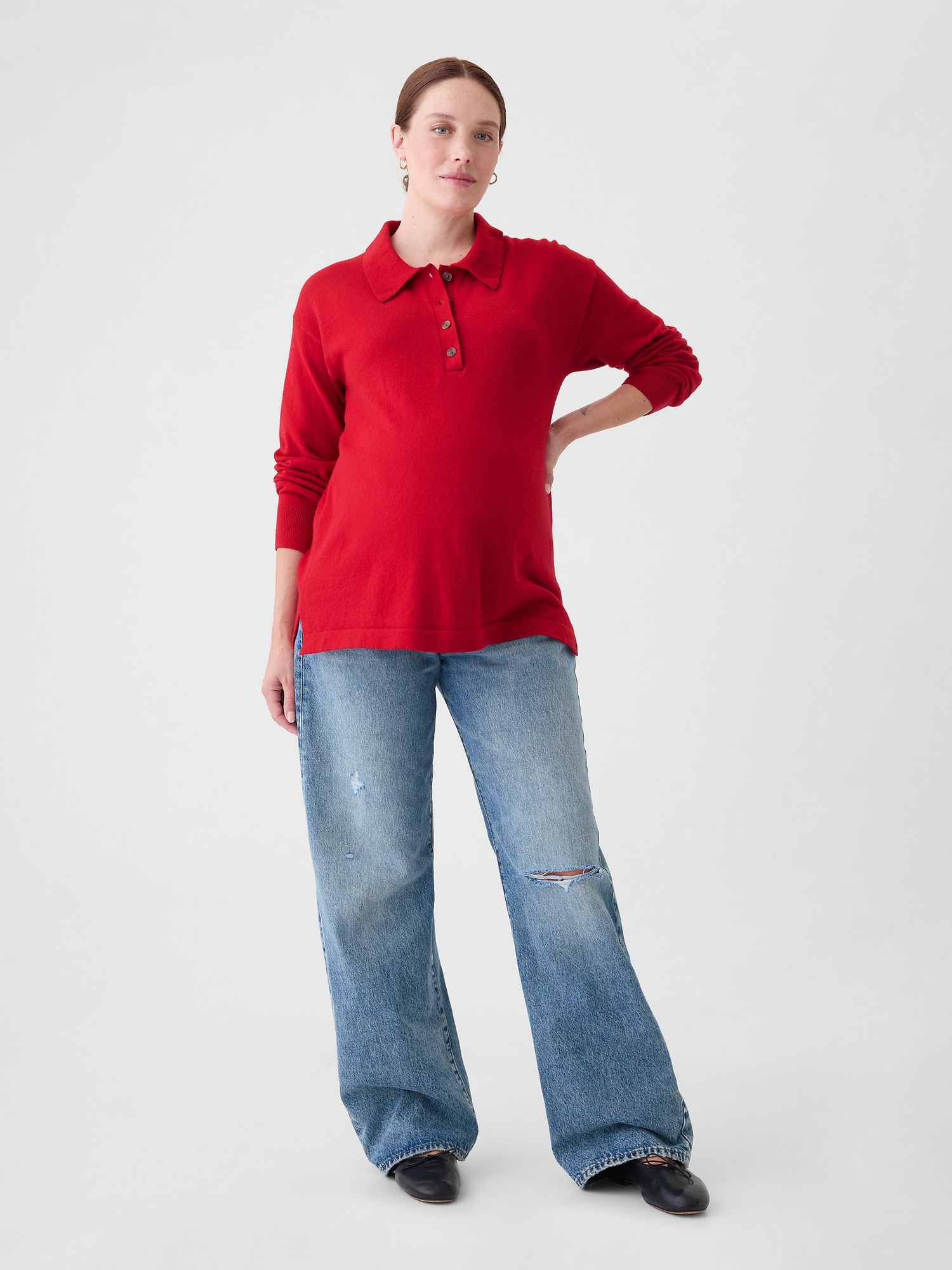 POLO HENLEY EFFET CACHEMIRE DE MATERNITÉ