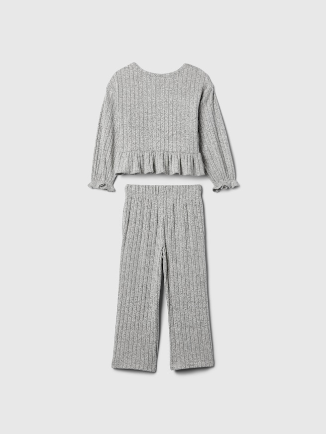 babyGap ソフトスパン ラッフルフリル リブ セットアップ-1