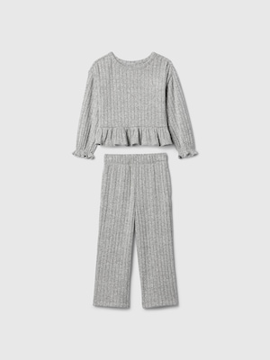 babyGap ソフトスパン ラッフルフリル リブ セットアップ