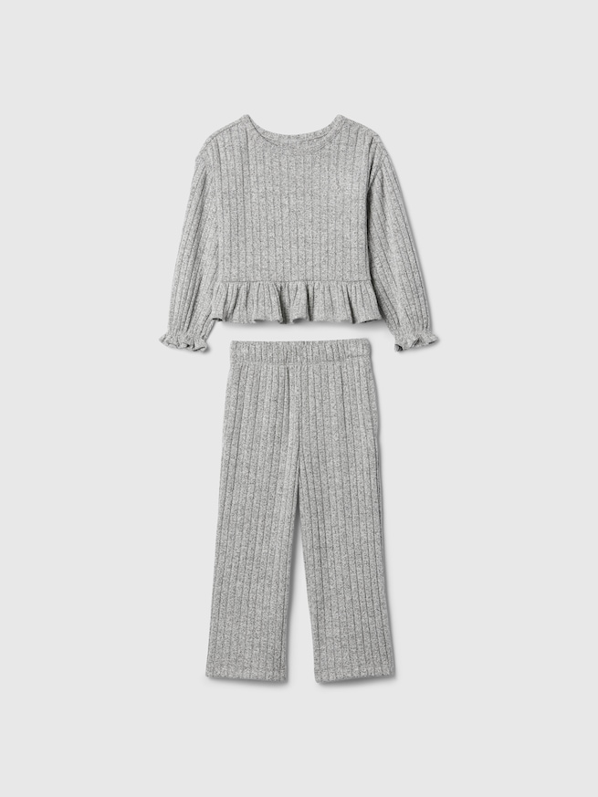 babyGap ソフトスパン ラッフルフリル リブ セットアップ-0