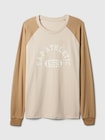 GAP ATHLETICロゴ ラグランTシャツ(ユニセックス)-4