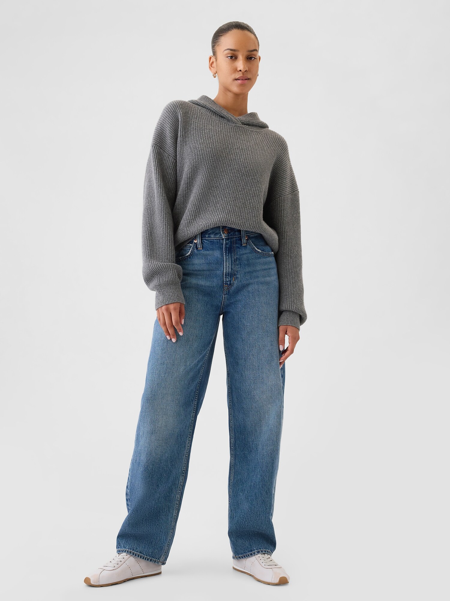 CashSoft カシミヤタッチオーバーサイズリブパーカー セール】CashSoft カシミヤタッチ オーバーサイズ リブパーカー