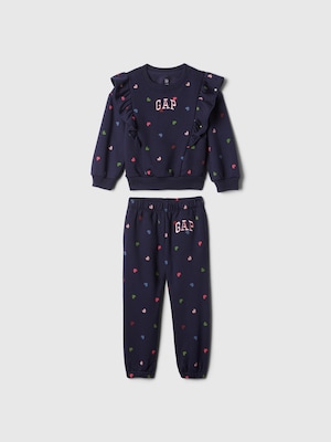 babyGap ヴィンテージソフト ラッフルフリル GAPロゴ スウェットセット