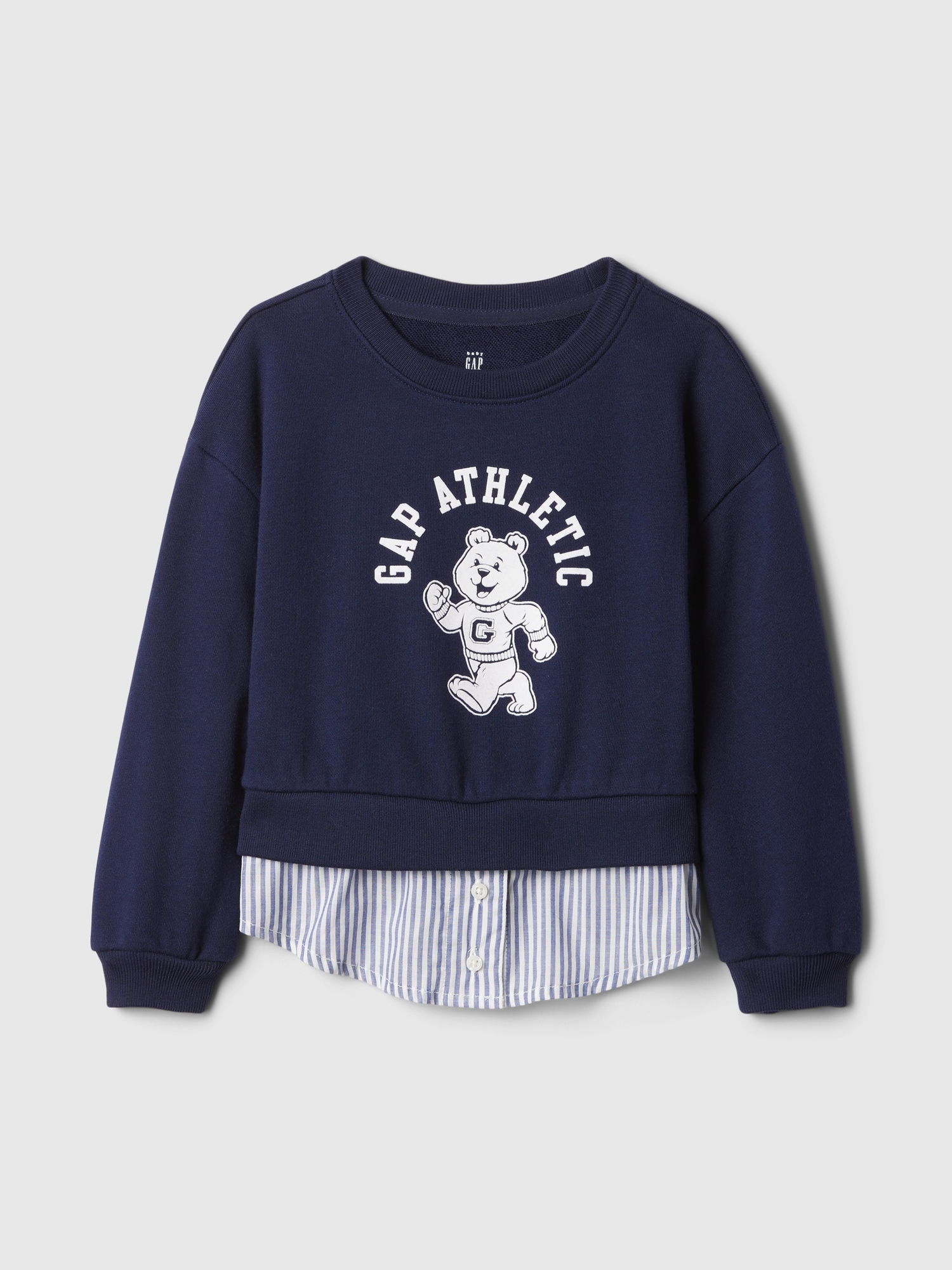 Babygap ヴィンテージソフト レイヤード Gapロゴ スウェット・トレーナー