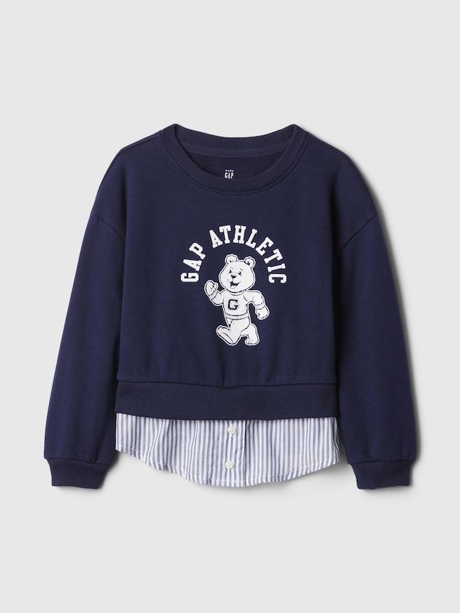 babyGap ヴィンテージソフト レイヤード GAPロゴ スウェット・トレーナー-0