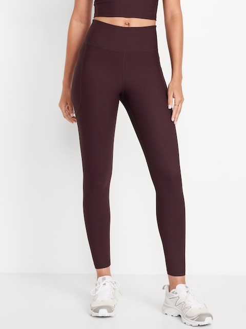 High-Waisted PowerSoft Ribbed Pocket Leggings
