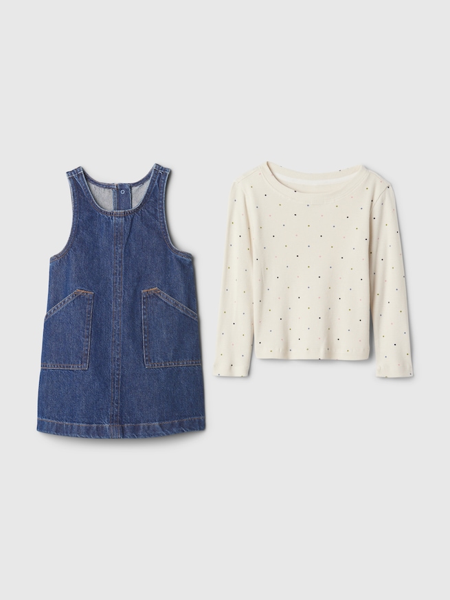 babyGap デニム ジャンパースカートセット-2