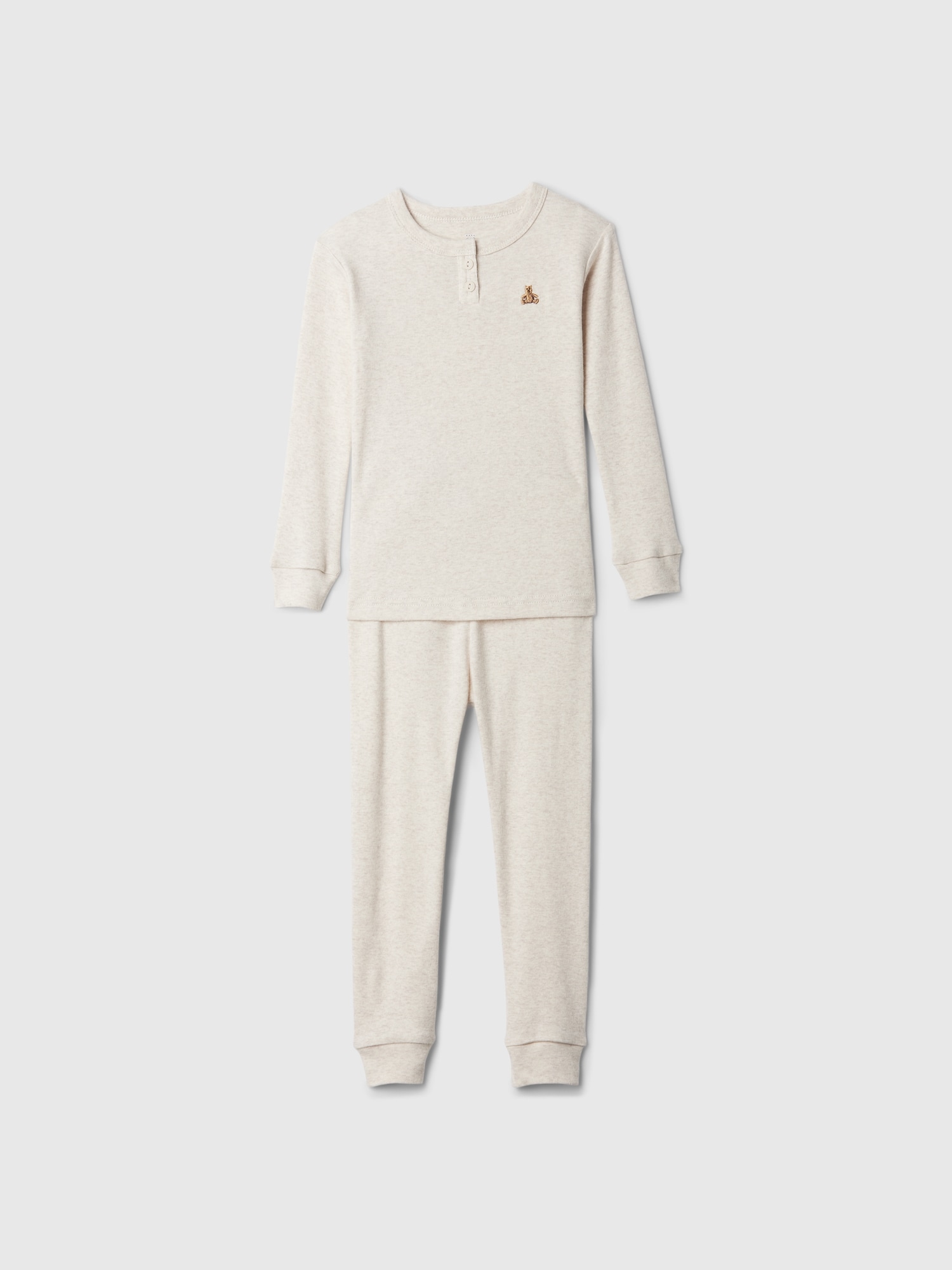 Baby & Toddler Organic Brushed Cotton Henley PJ Set