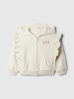 babyGap GAPロゴ ラッフル ジップアップパーカー-0