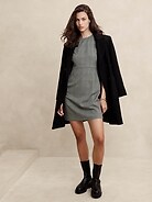 banana republic pocketed plaid mini dress Plaid