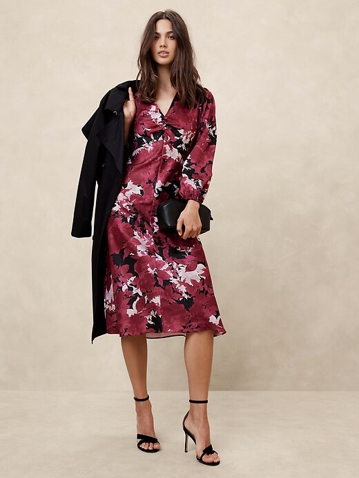 silky column midi dress Silky Column Midi Dress