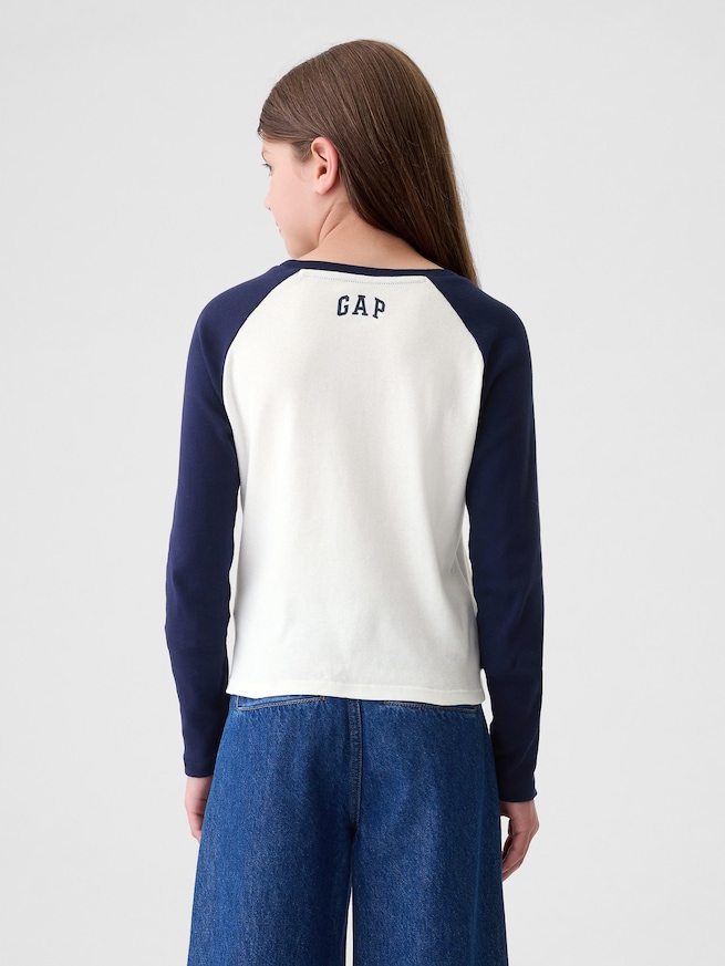 GapKids | ディズニー ミッキーマウス ラグランTシャツ-1